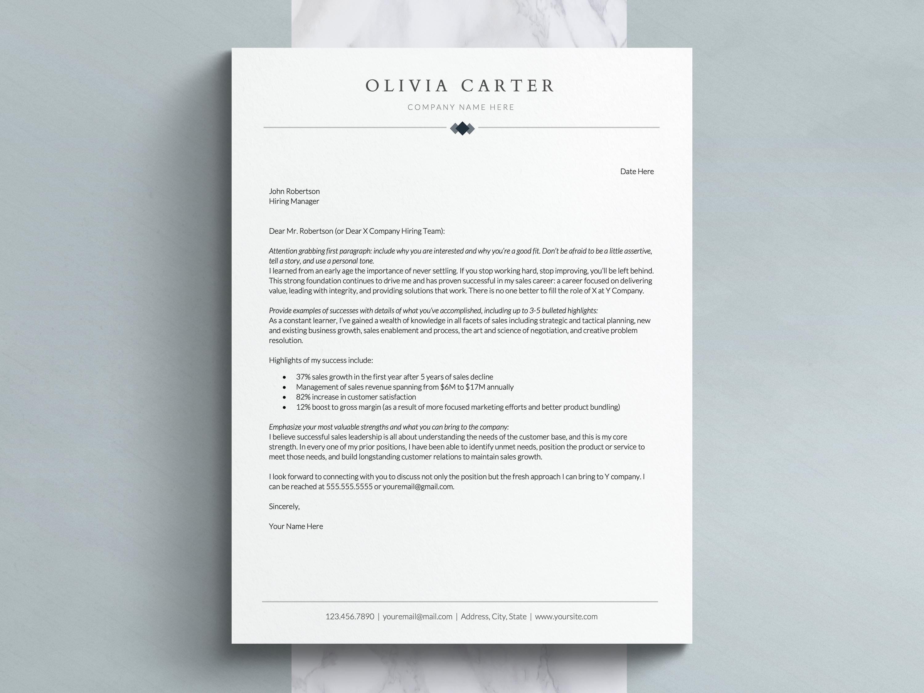 Cover letter template for google docs with examples