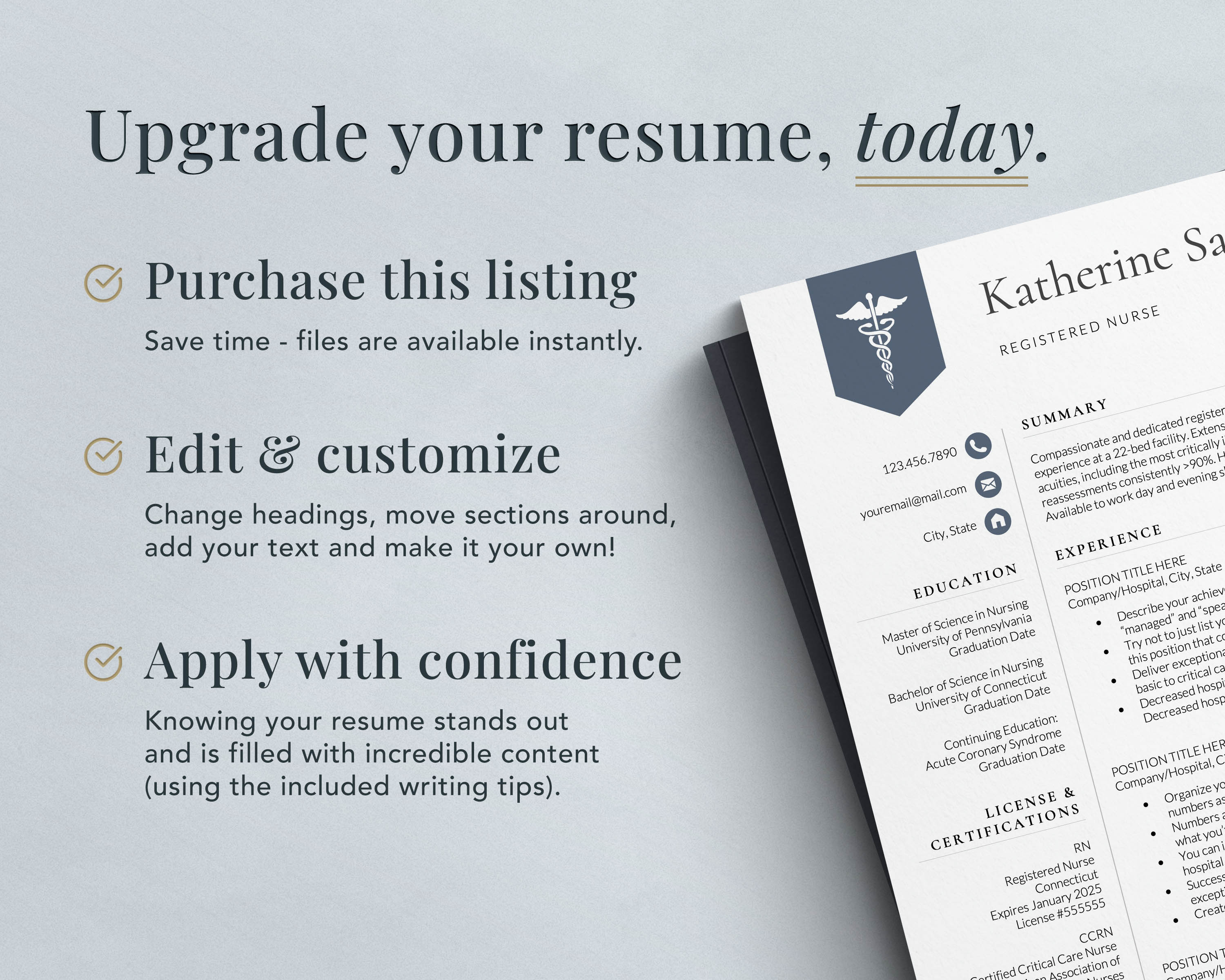 new grad nurse resume template