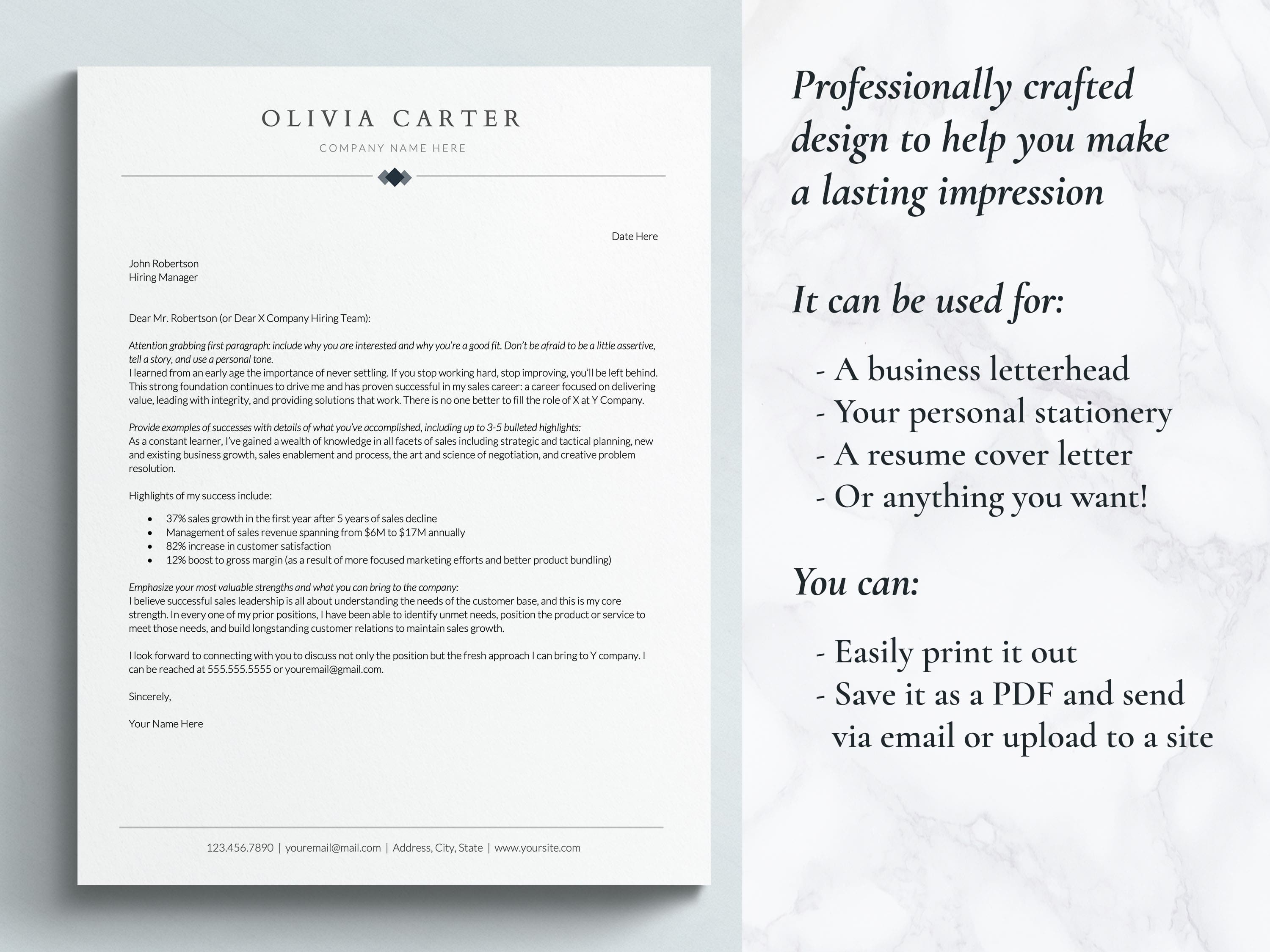 cover page template, letterhead design