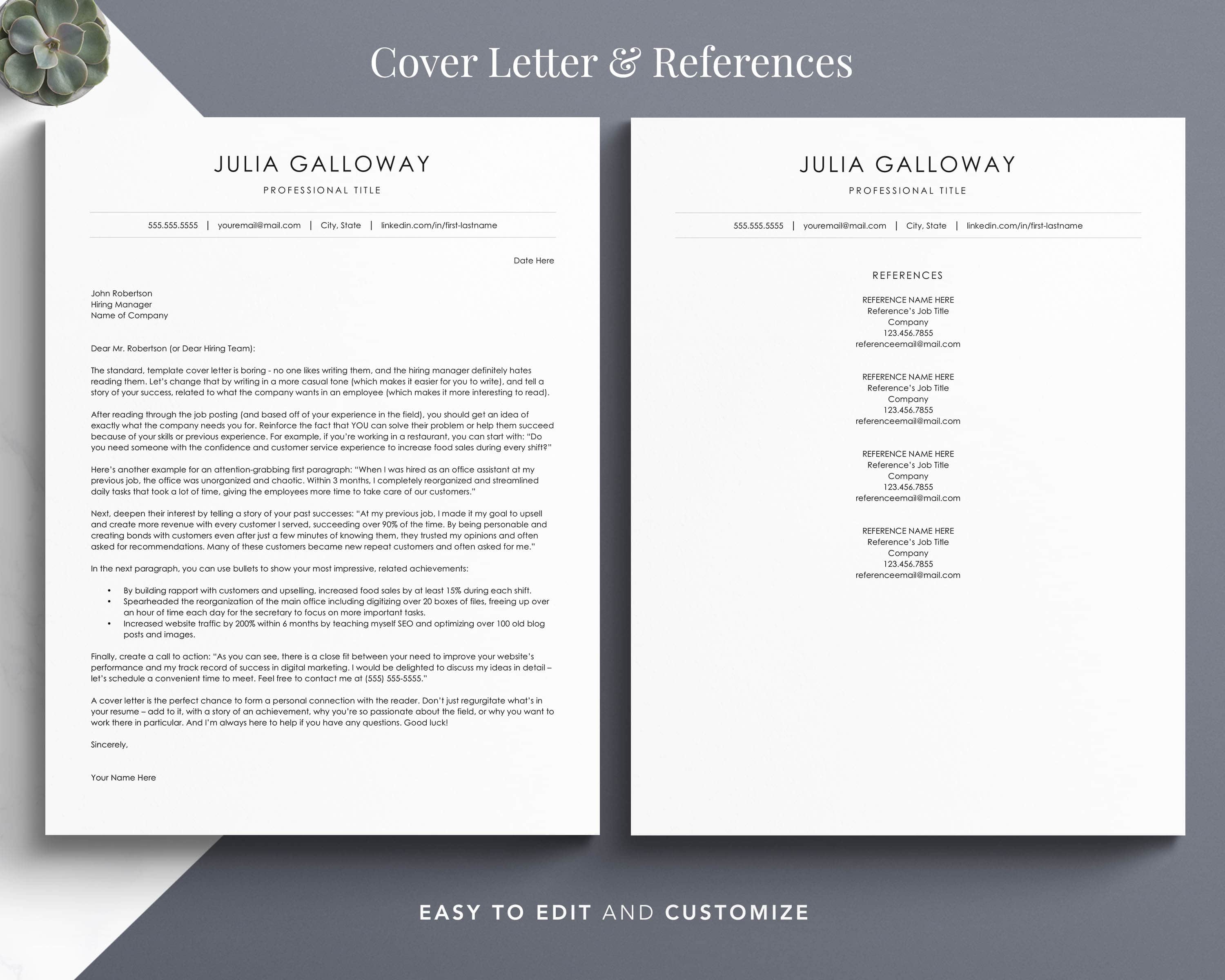 CV Cover Letter Templates