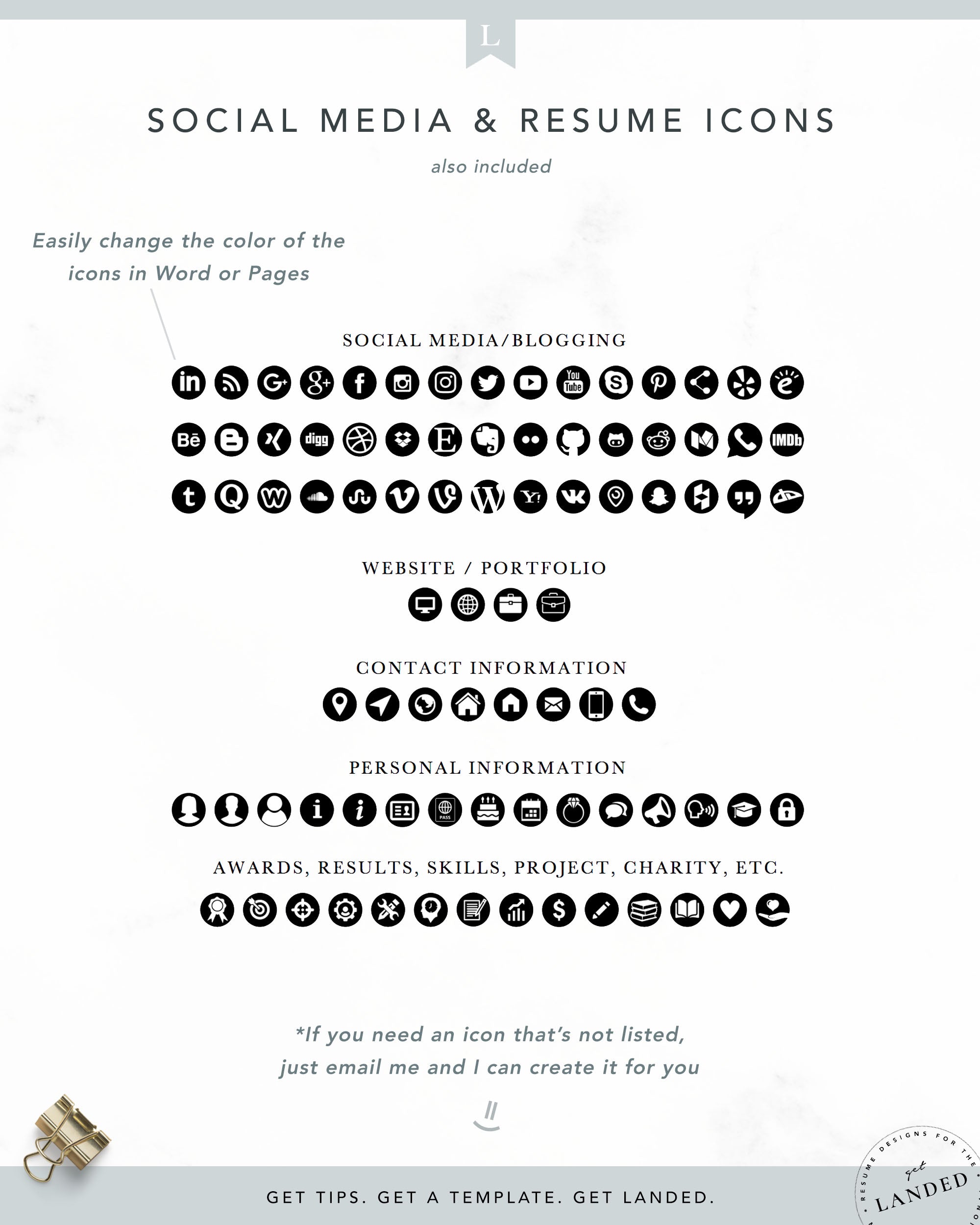 Simple, Professional Resume Template for Word and Pages | The Ariana