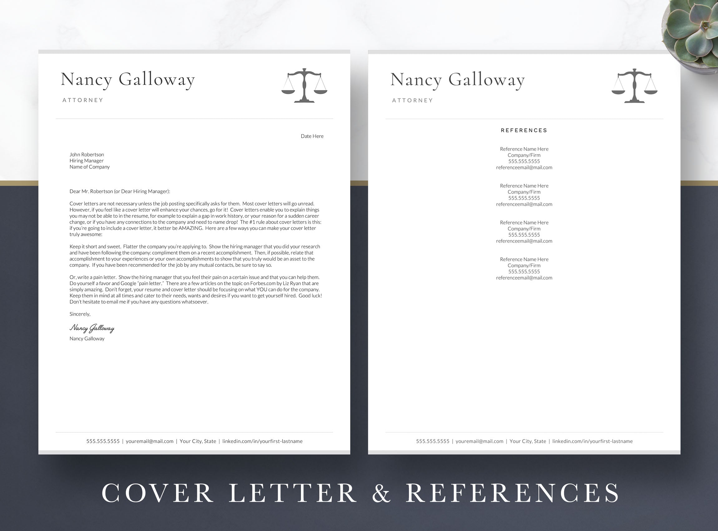 Attorney & Lawyer resume cover letter