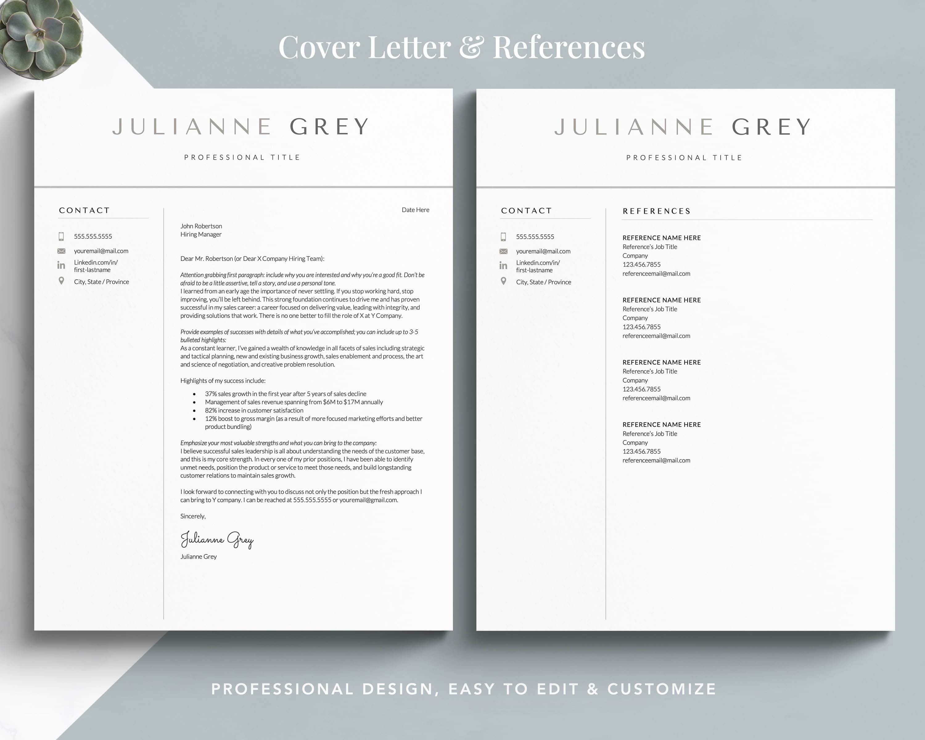 Resume cover letter template for word and pages google docs