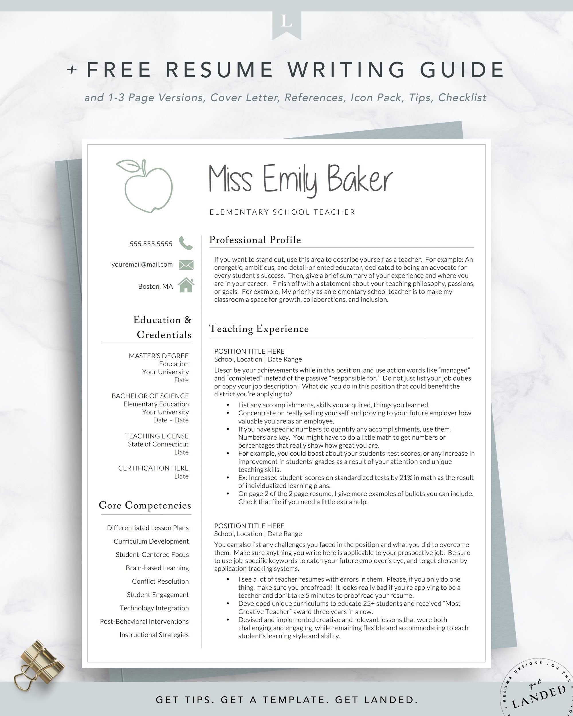 Elementary School Teacher Resume Template, Elementary Education Resume