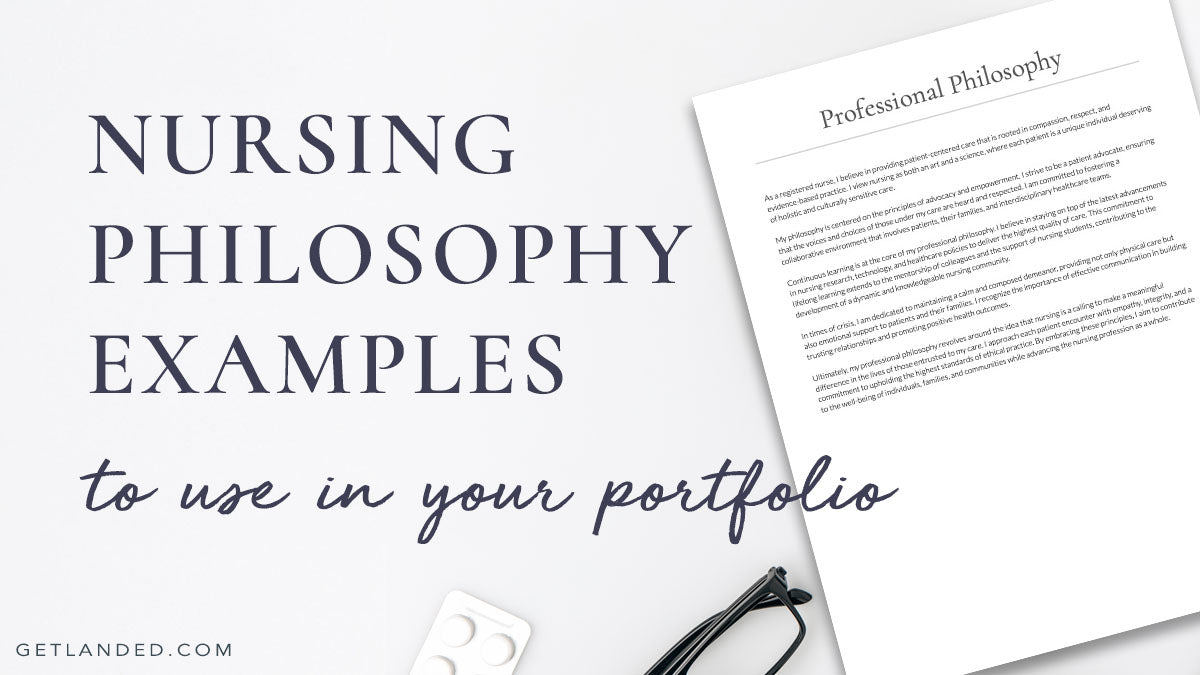 Professional Nursing Philosophy Examples for Paper and Portfolio