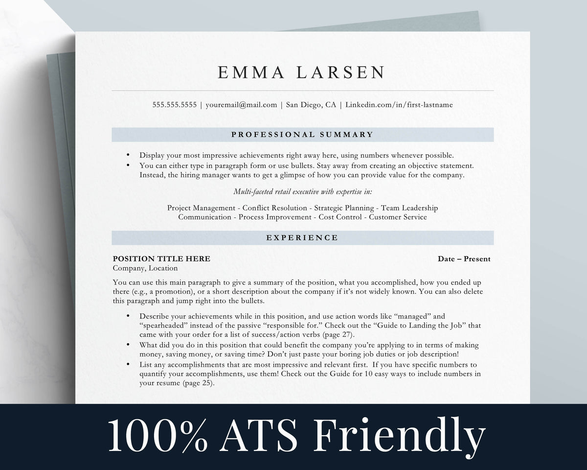 Ats Based Cv Format ATS Friendly Resume Templates for Google Docs and Word
