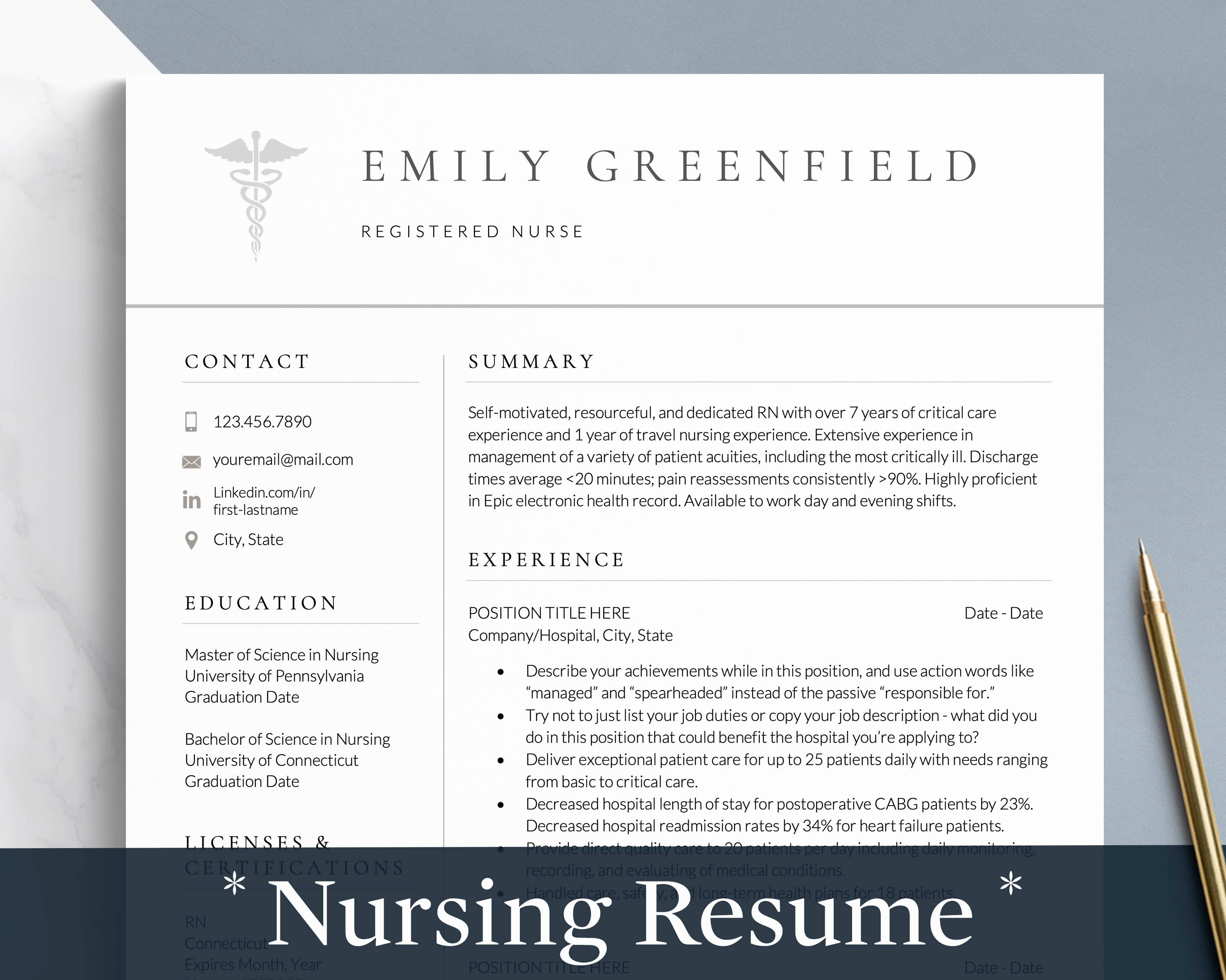 Nursing Resume Templates for Google Docs Word Pages