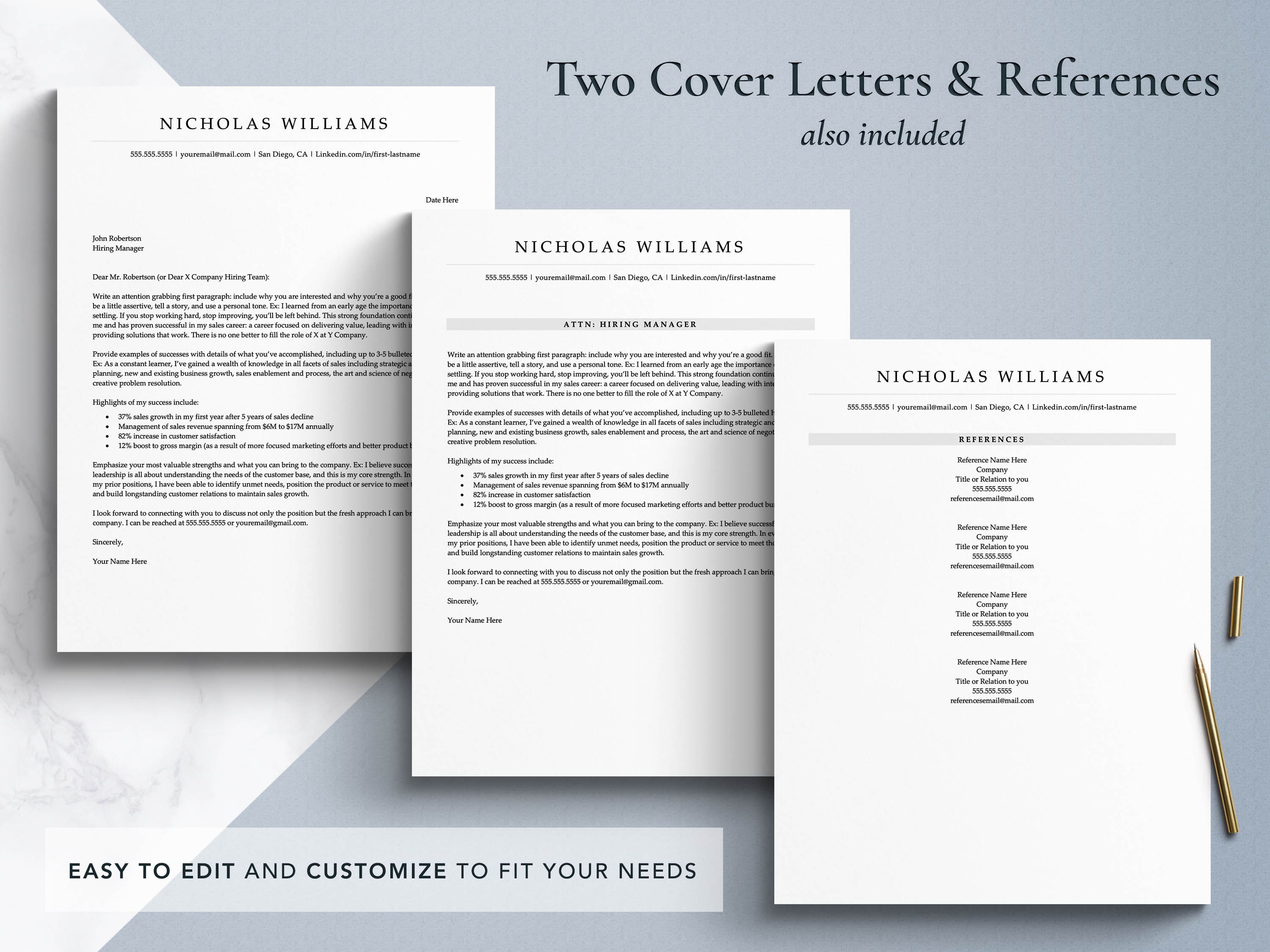 basic resume cover letter template