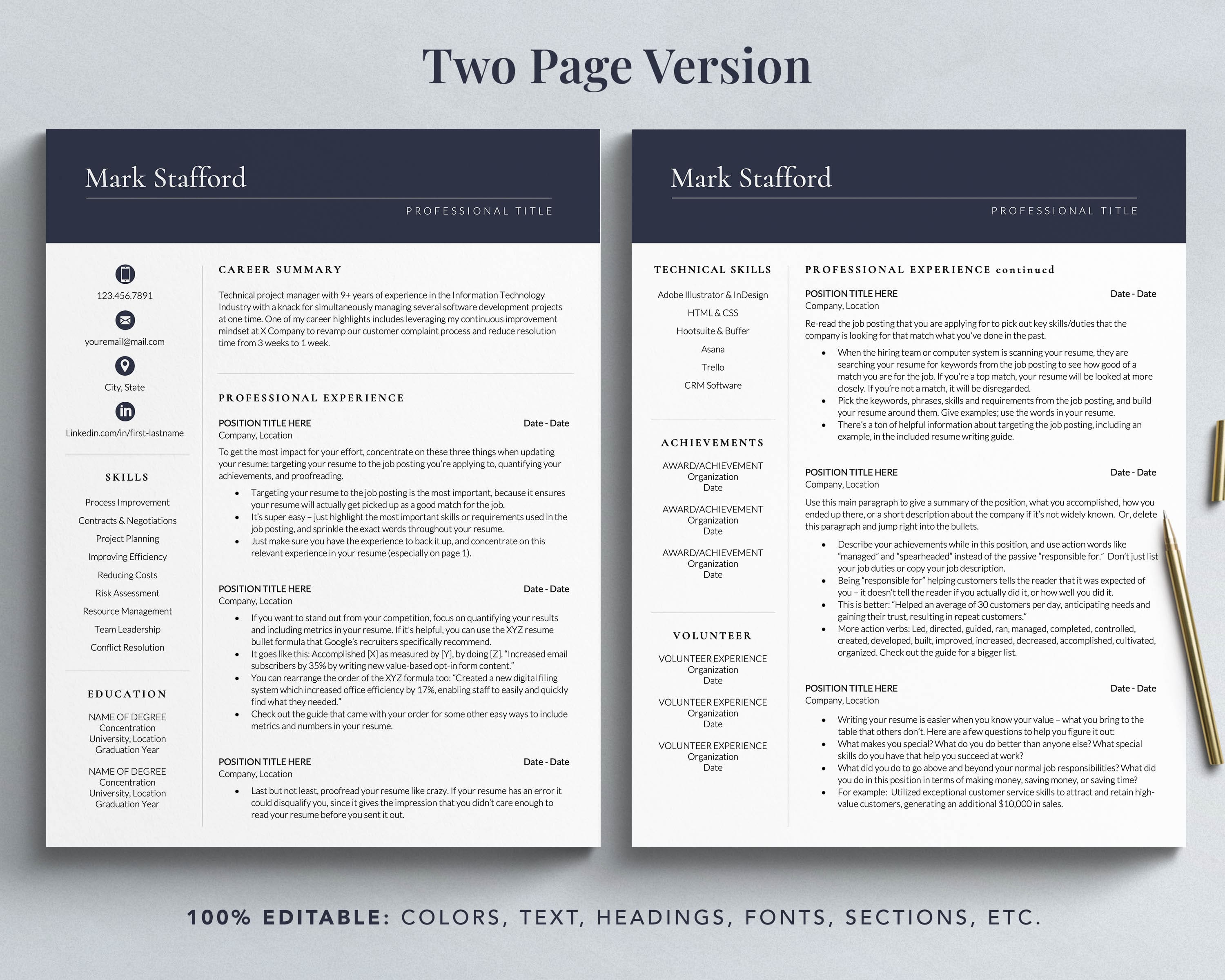 nonprofit executive director resume template format for word google docs pages