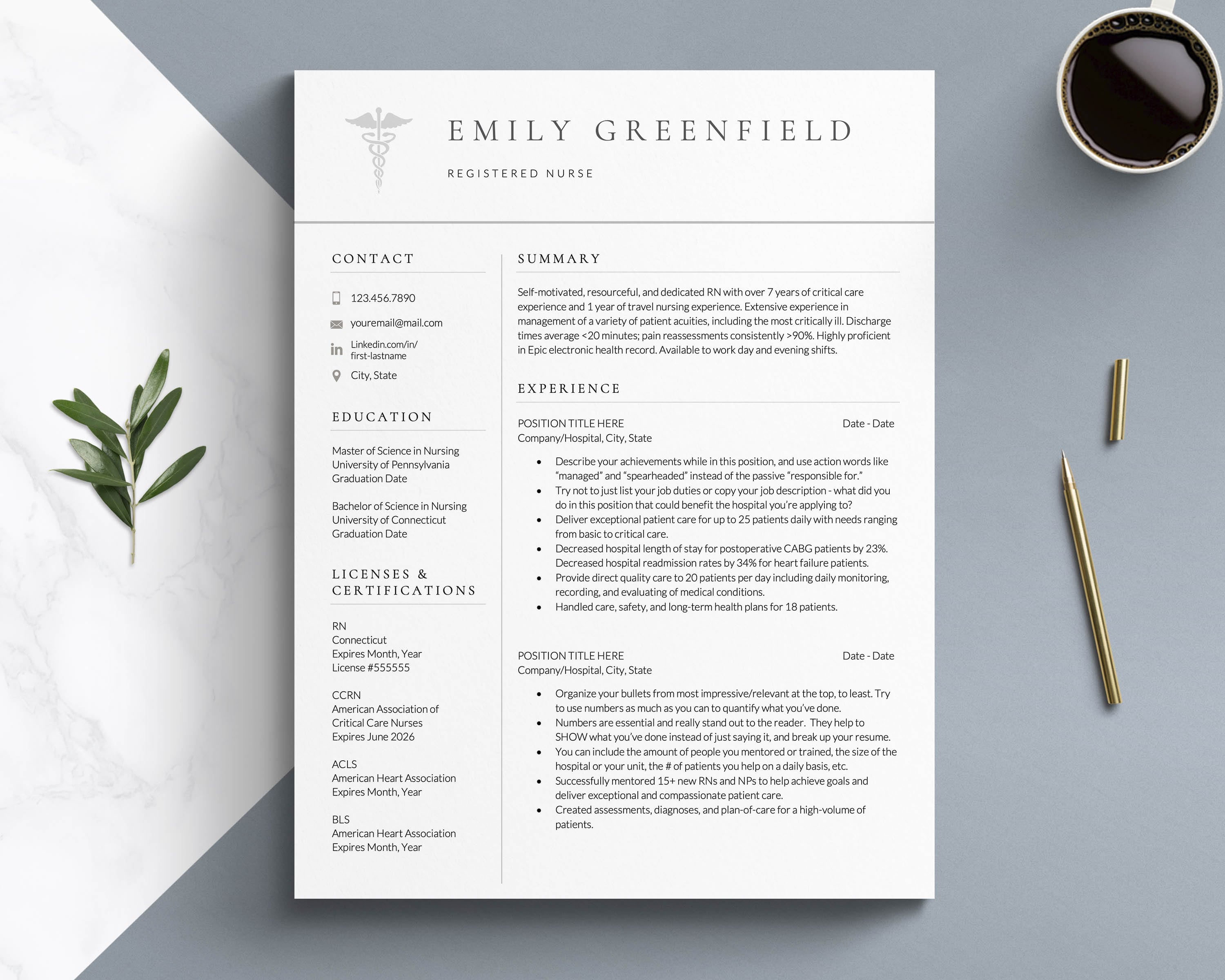 nurse manager resume template