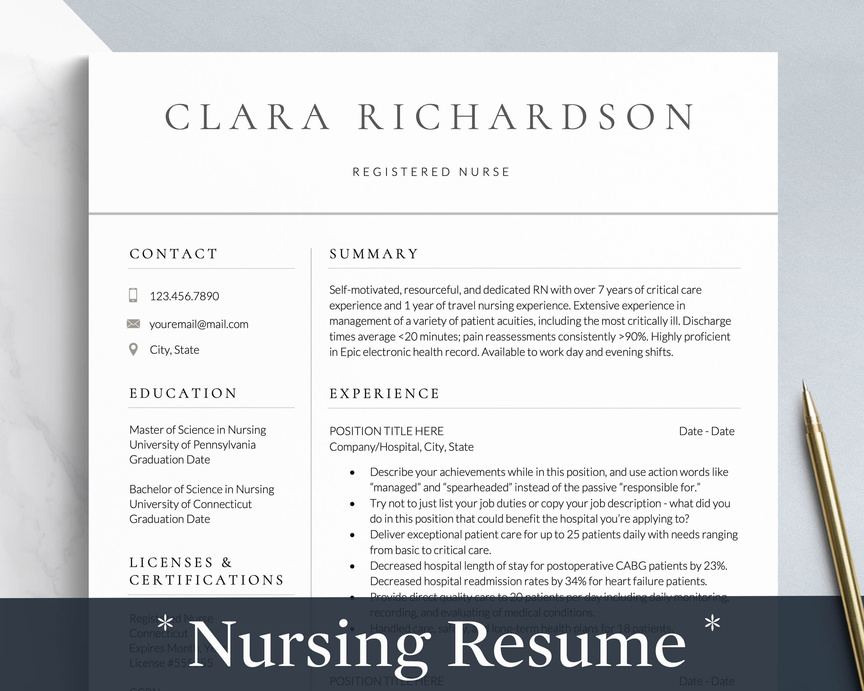 student nurse resume template word google docs pages