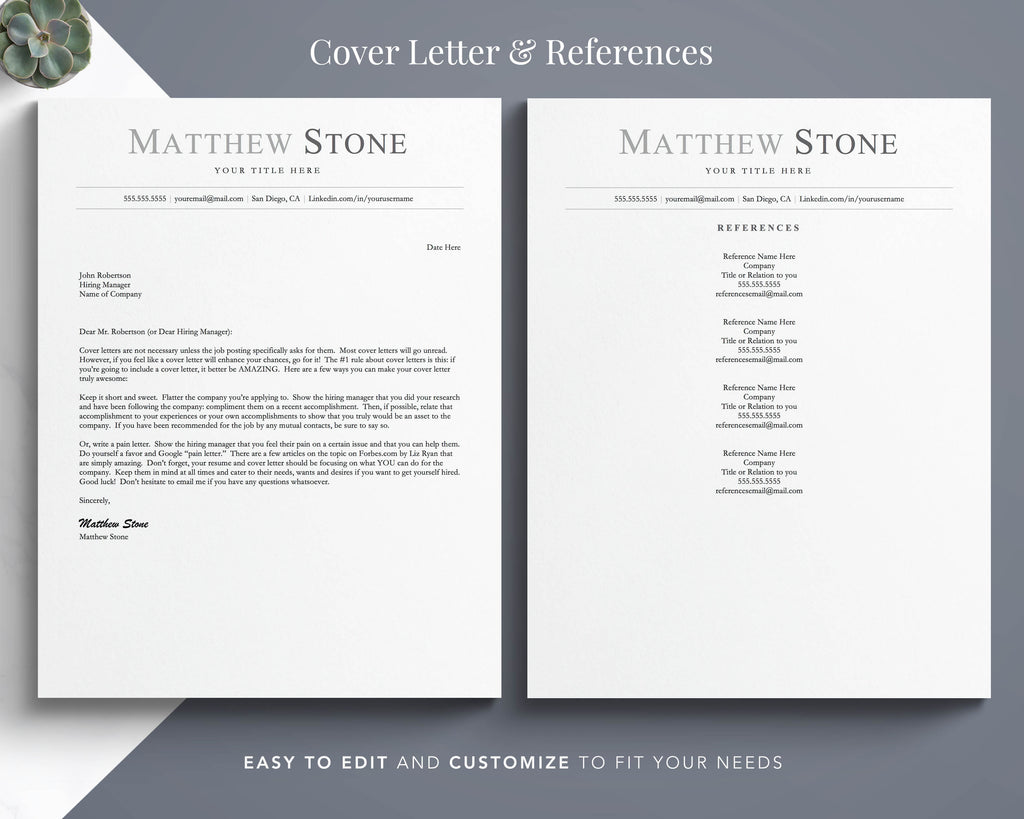 Simple resume format cover letter template
