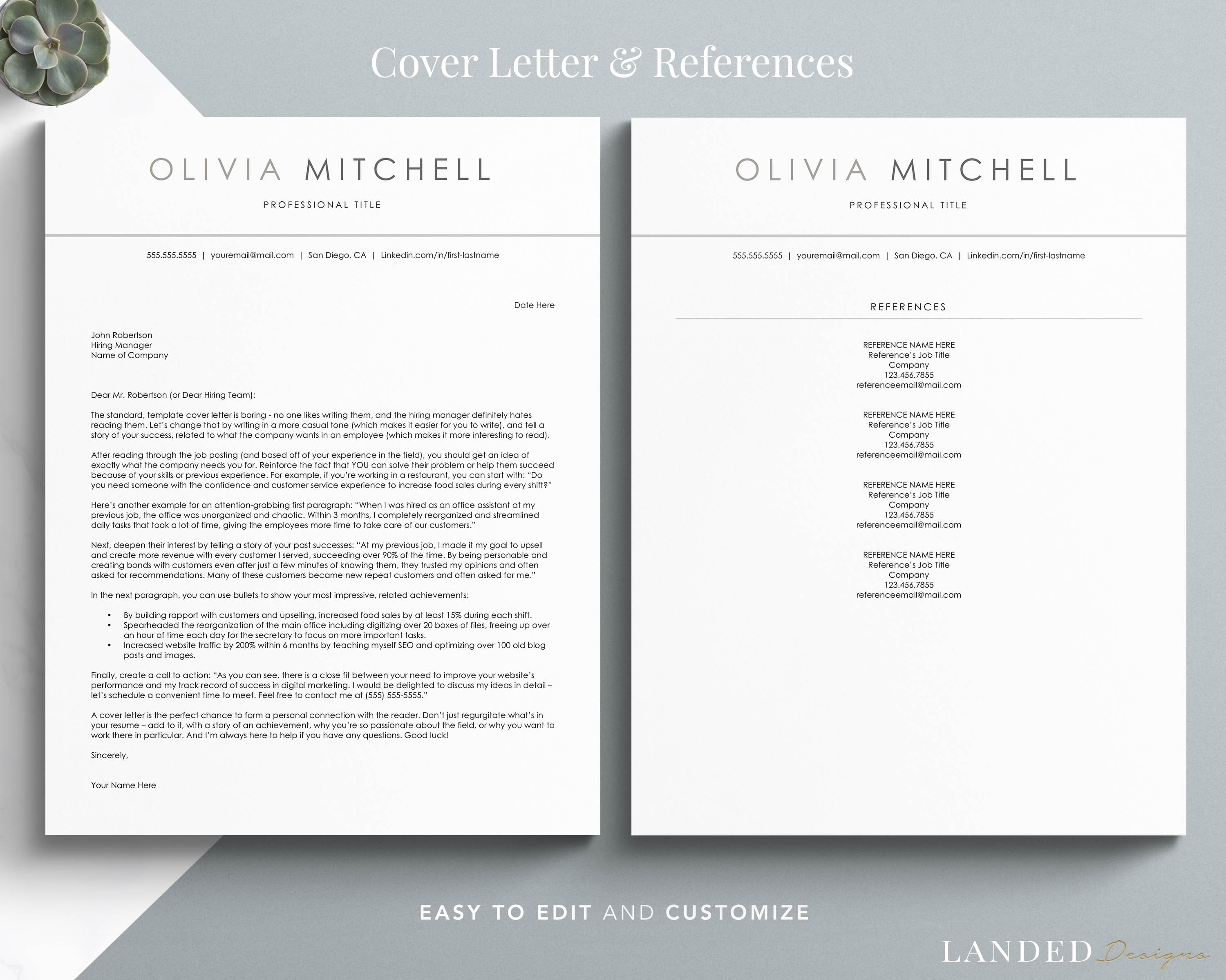 Cover Letter Template Google Docs, Word