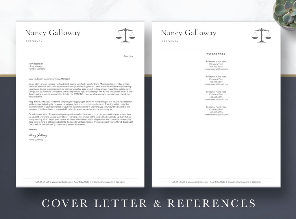 Attorney & Lawyer resume cover letter