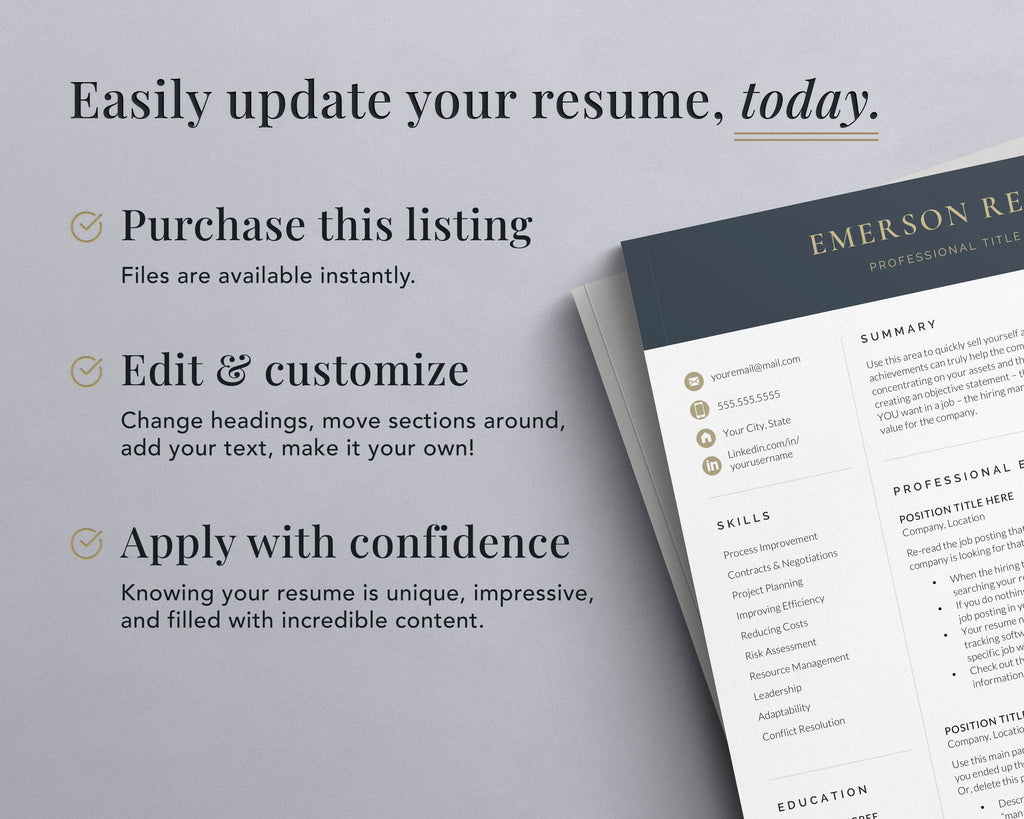 Vice President Resume Template for Word and Mac Pages