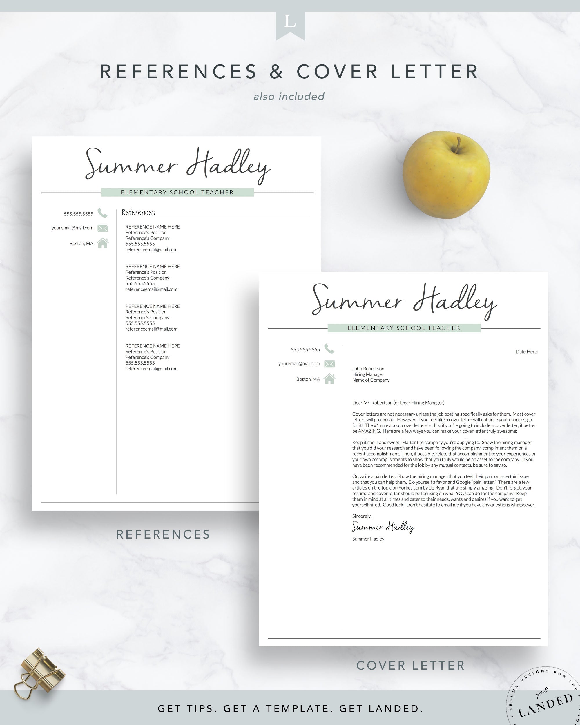 Teacher Resume Template for Word and Pages, Teaching Resume | The Summer