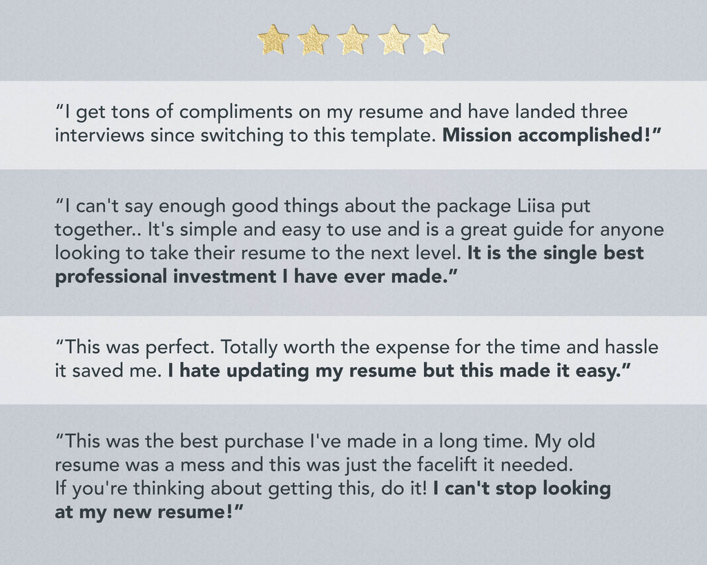 Get Landed Resume Template Reviews