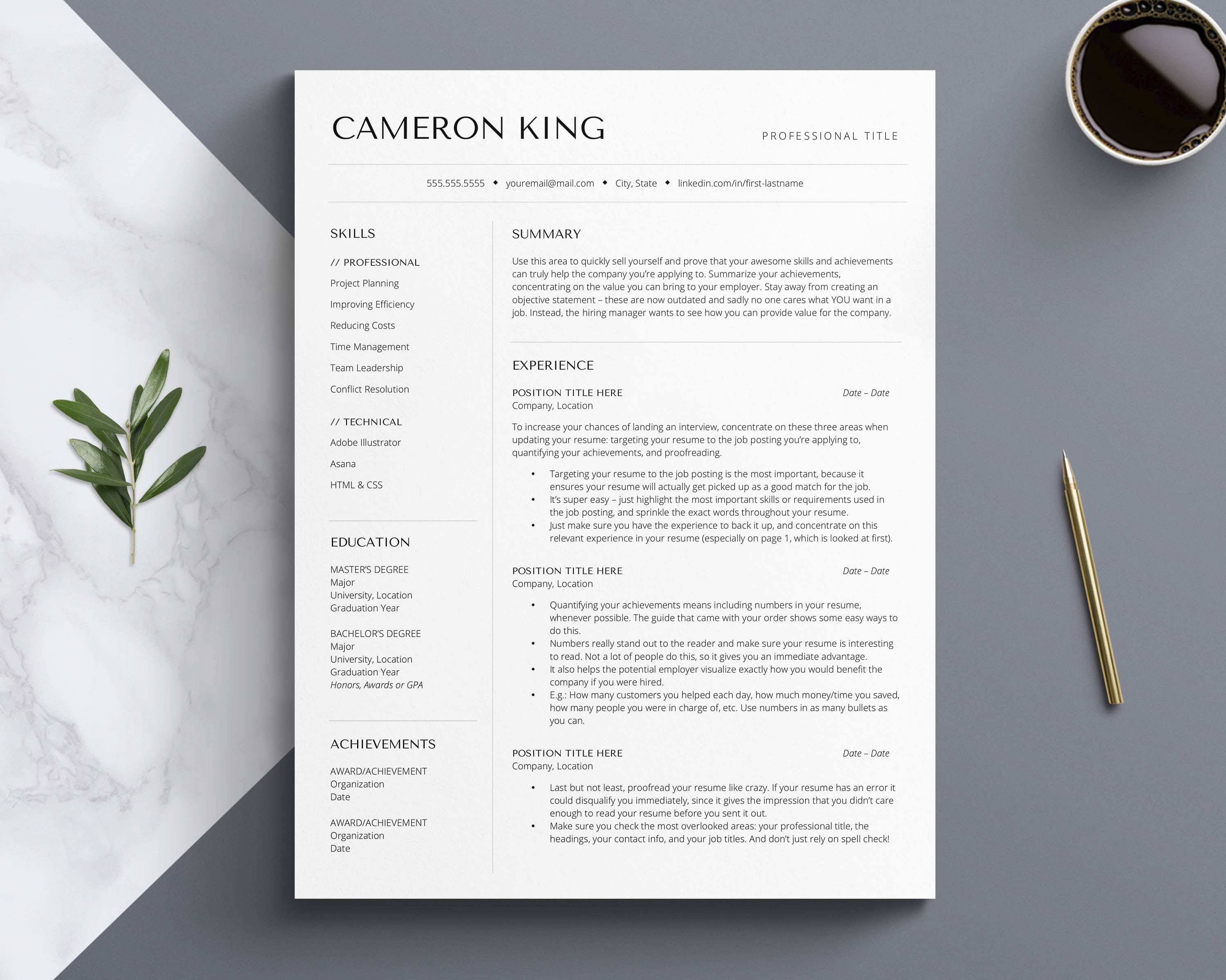 google docs resume template cv format design