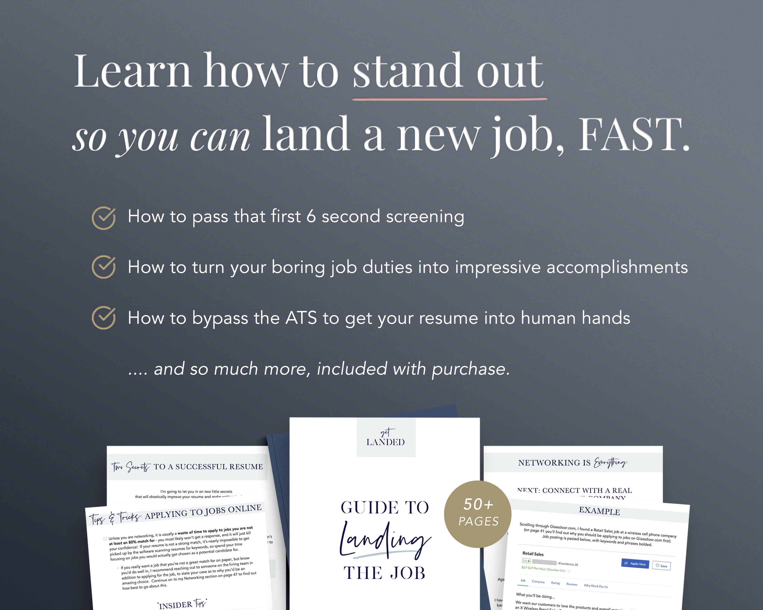 how to land a job quickly fast resume