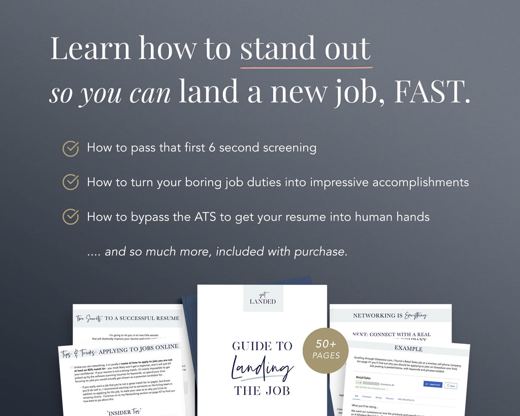 how to stand out and land a job fast