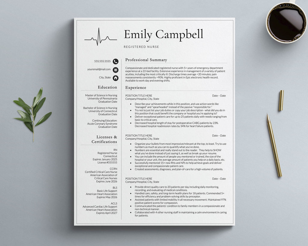 remote nurse resume template