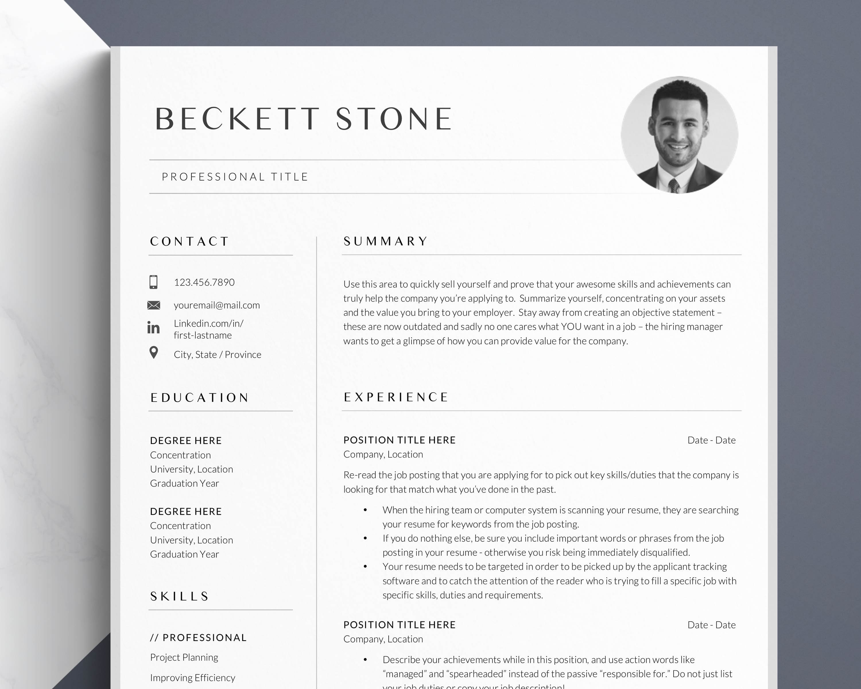 curriculum vitae for grad school, resume template with photo picture