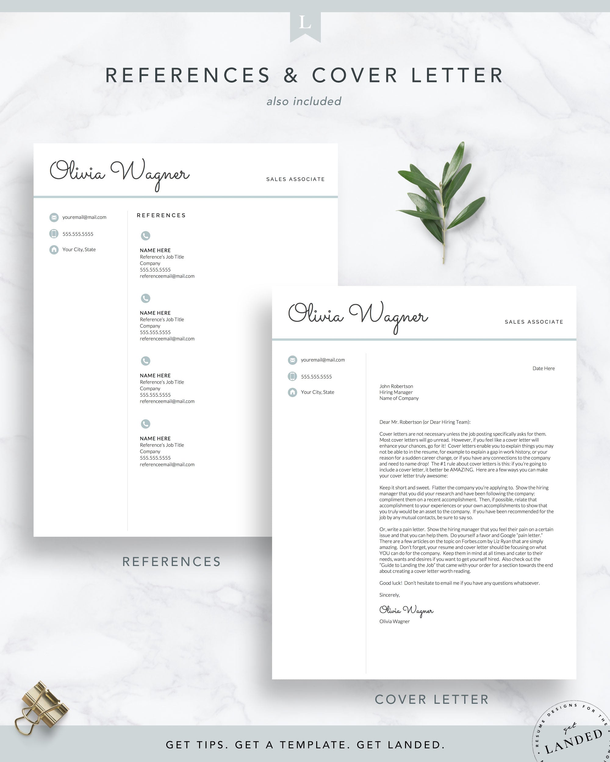 Retail Sales Resume Template | The Olivia
